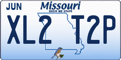 MO license plate XL2T2P