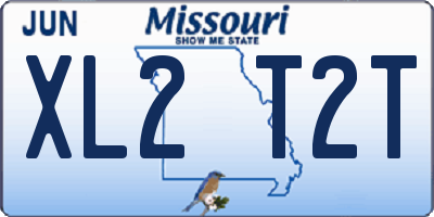 MO license plate XL2T2T