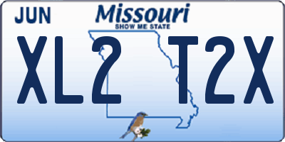 MO license plate XL2T2X