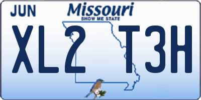 MO license plate XL2T3H