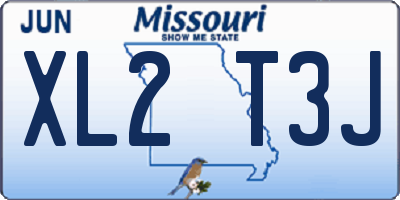 MO license plate XL2T3J