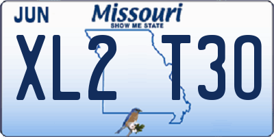 MO license plate XL2T3O