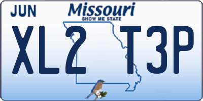 MO license plate XL2T3P