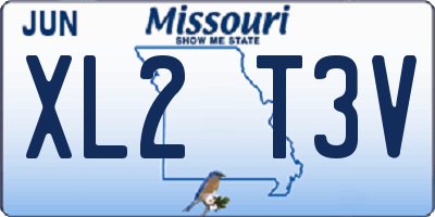 MO license plate XL2T3V