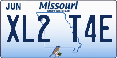 MO license plate XL2T4E