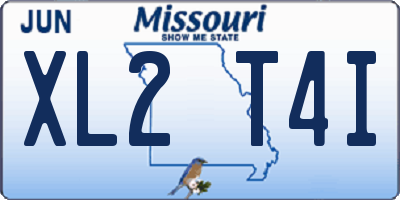 MO license plate XL2T4I
