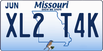 MO license plate XL2T4K