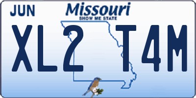 MO license plate XL2T4M