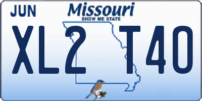 MO license plate XL2T4O