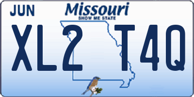 MO license plate XL2T4Q