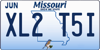 MO license plate XL2T5I
