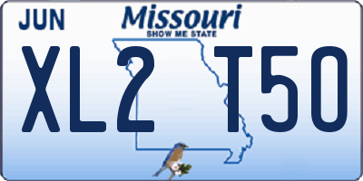 MO license plate XL2T5O