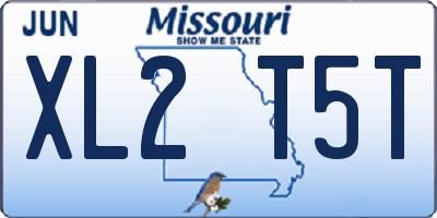 MO license plate XL2T5T