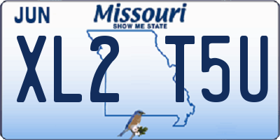 MO license plate XL2T5U