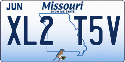 MO license plate XL2T5V