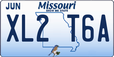 MO license plate XL2T6A