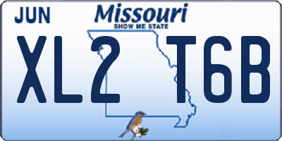 MO license plate XL2T6B