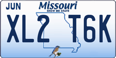 MO license plate XL2T6K