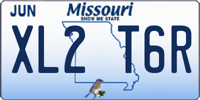 MO license plate XL2T6R