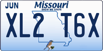 MO license plate XL2T6X