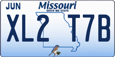 MO license plate XL2T7B
