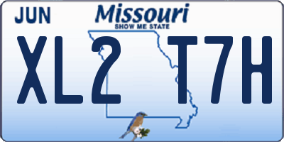 MO license plate XL2T7H