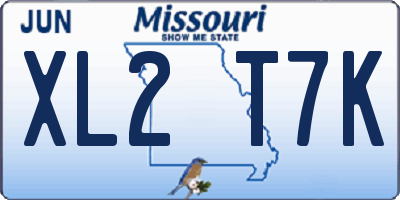 MO license plate XL2T7K