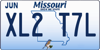 MO license plate XL2T7L
