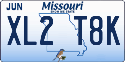 MO license plate XL2T8K