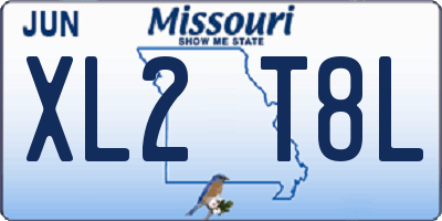 MO license plate XL2T8L