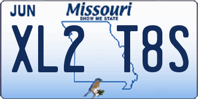 MO license plate XL2T8S
