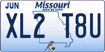 MO license plate XL2T8U