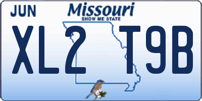 MO license plate XL2T9B