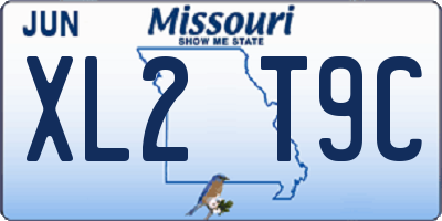 MO license plate XL2T9C
