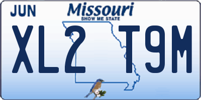 MO license plate XL2T9M