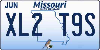 MO license plate XL2T9S
