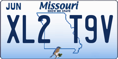 MO license plate XL2T9V