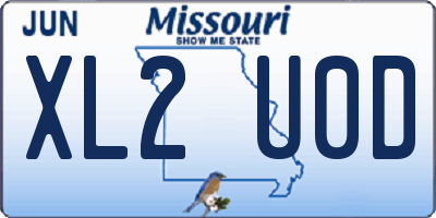 MO license plate XL2U0D