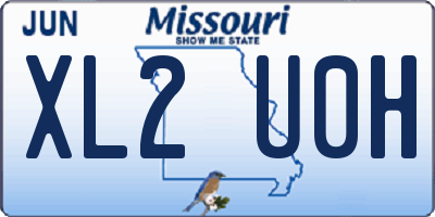 MO license plate XL2U0H