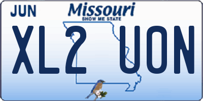 MO license plate XL2U0N