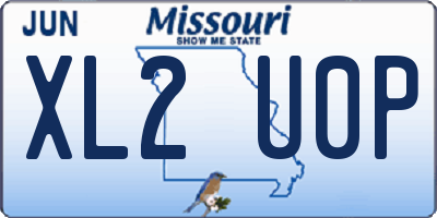 MO license plate XL2U0P