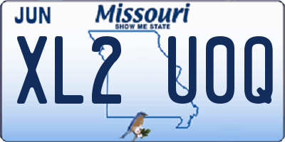 MO license plate XL2U0Q