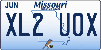 MO license plate XL2U0X