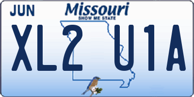 MO license plate XL2U1A