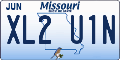 MO license plate XL2U1N