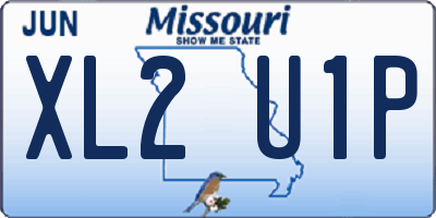 MO license plate XL2U1P