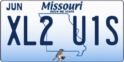 MO license plate XL2U1S