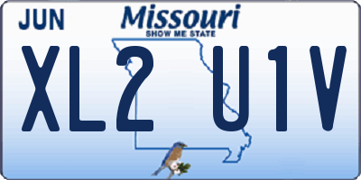 MO license plate XL2U1V