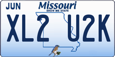 MO license plate XL2U2K