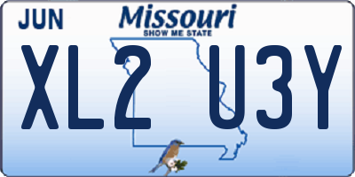 MO license plate XL2U3Y